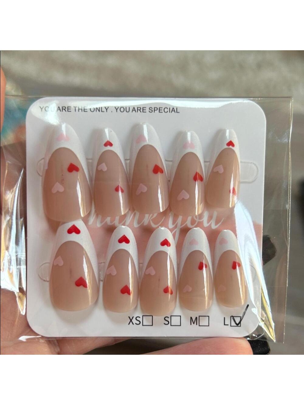 Heart Design False Nails Set - Picture 2 of 2